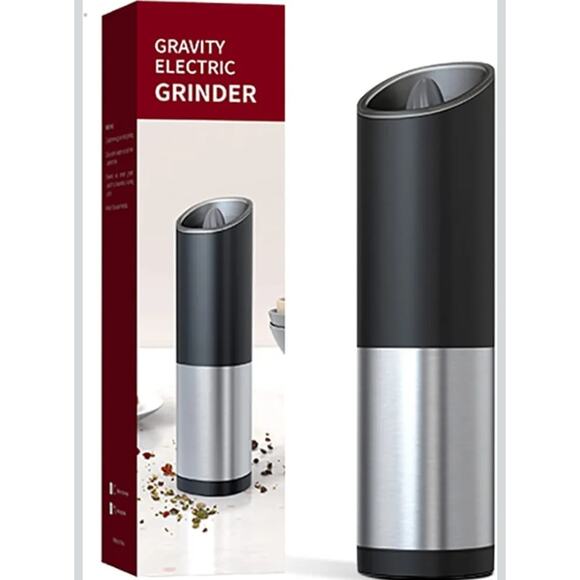 Gravity Electric Grinder battery operated Blue Led Light, One Hand Operated New - Picture 1 of 11